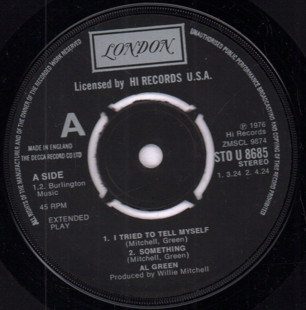 Al Green - I Tried To Tell Myself - 7 Inch