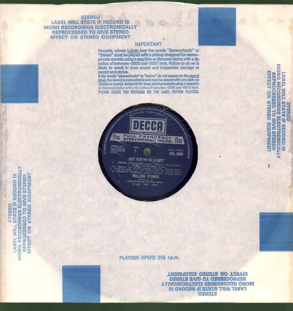 Rolling Stones - Get Yer Ya-Ya's Out - Lp