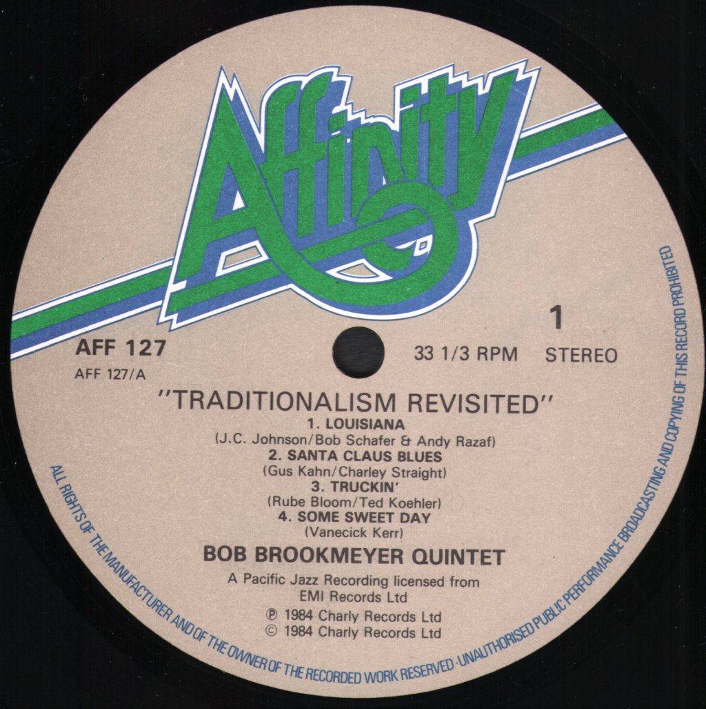 Bob Brookmeyer Quintet - Traditionalism Revisited - Lp