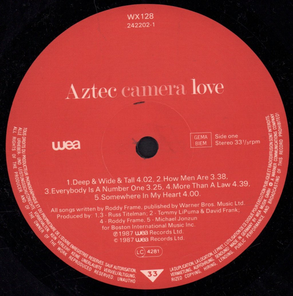Aztec Camera - Love - Lp