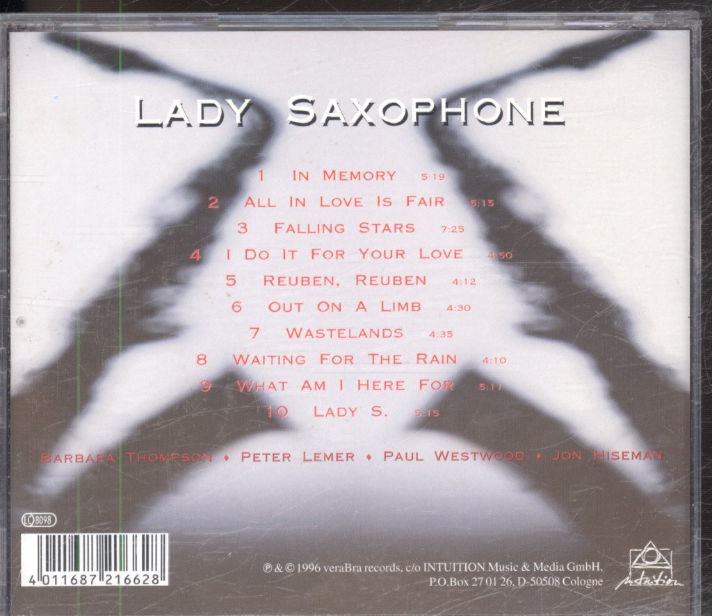 Barbara Thompson's Paraphernalia - Lady Saxophone - Cd