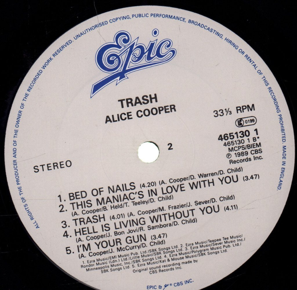 Alice Cooper - Trash - Lp