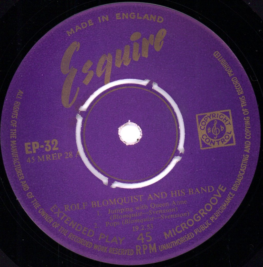 rolf blomquist - rolf blomquist and his band - 7 Inch