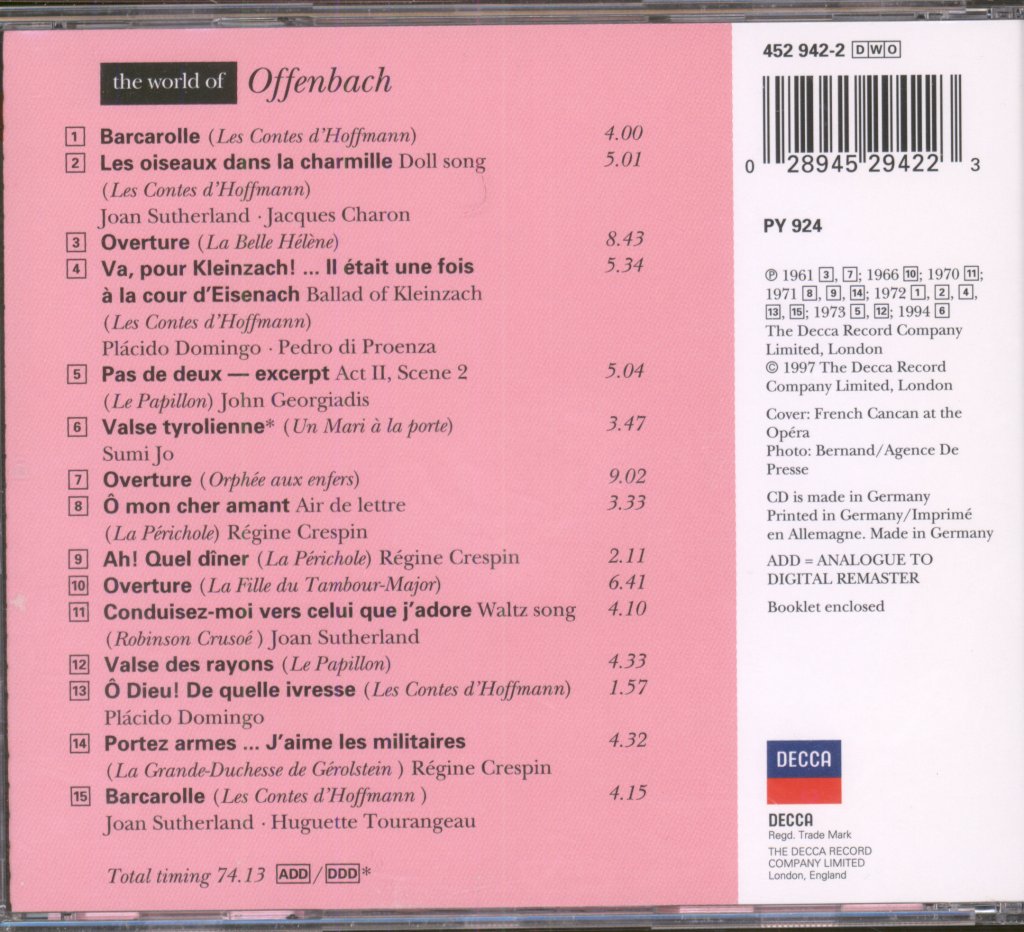 Various Artists - World Of Offenbach - Cd
