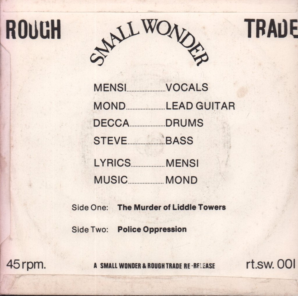 Angelic Upstarts - Murder Of Liddle Towers - 7 Inch