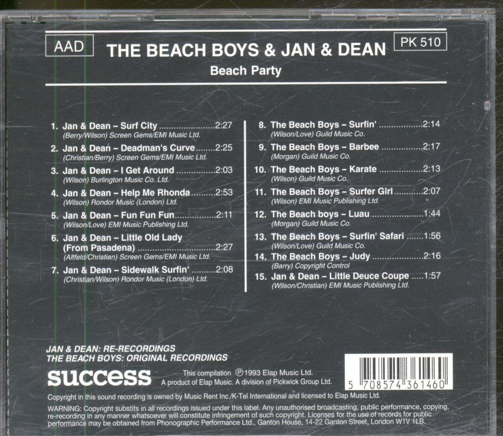 Beach Boys And Jan & Dean - Beach Party - Cd