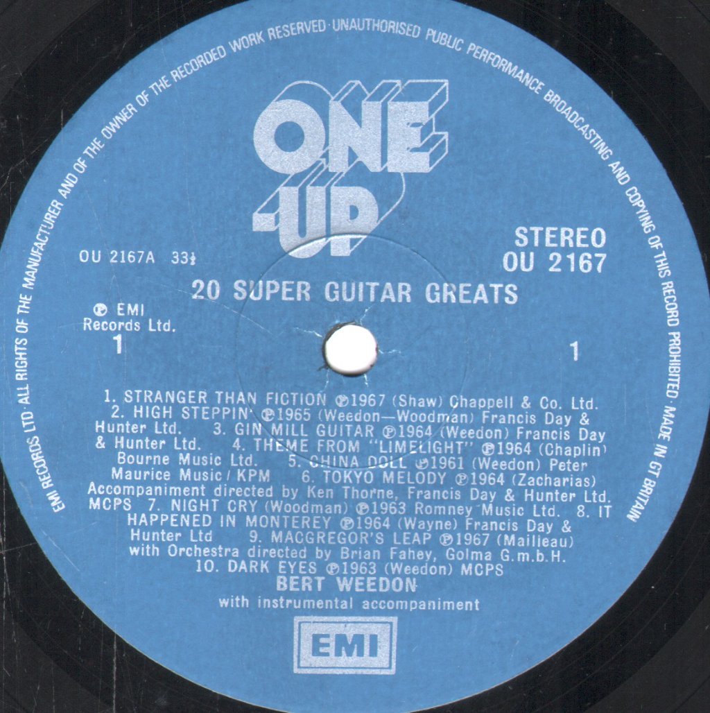 Bert Weedon - 20 Super Guitar Greats - Lp