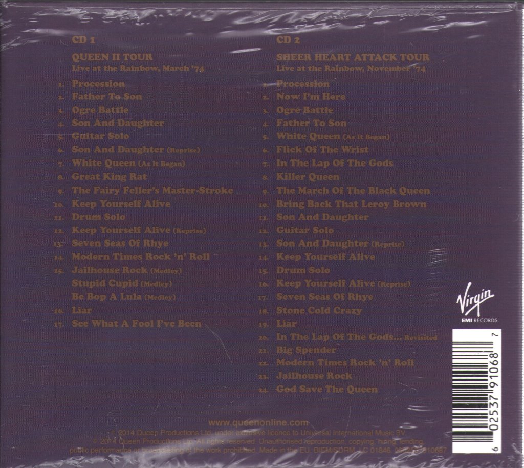 Queen - Live At The Rainbow '74 - Double Cd