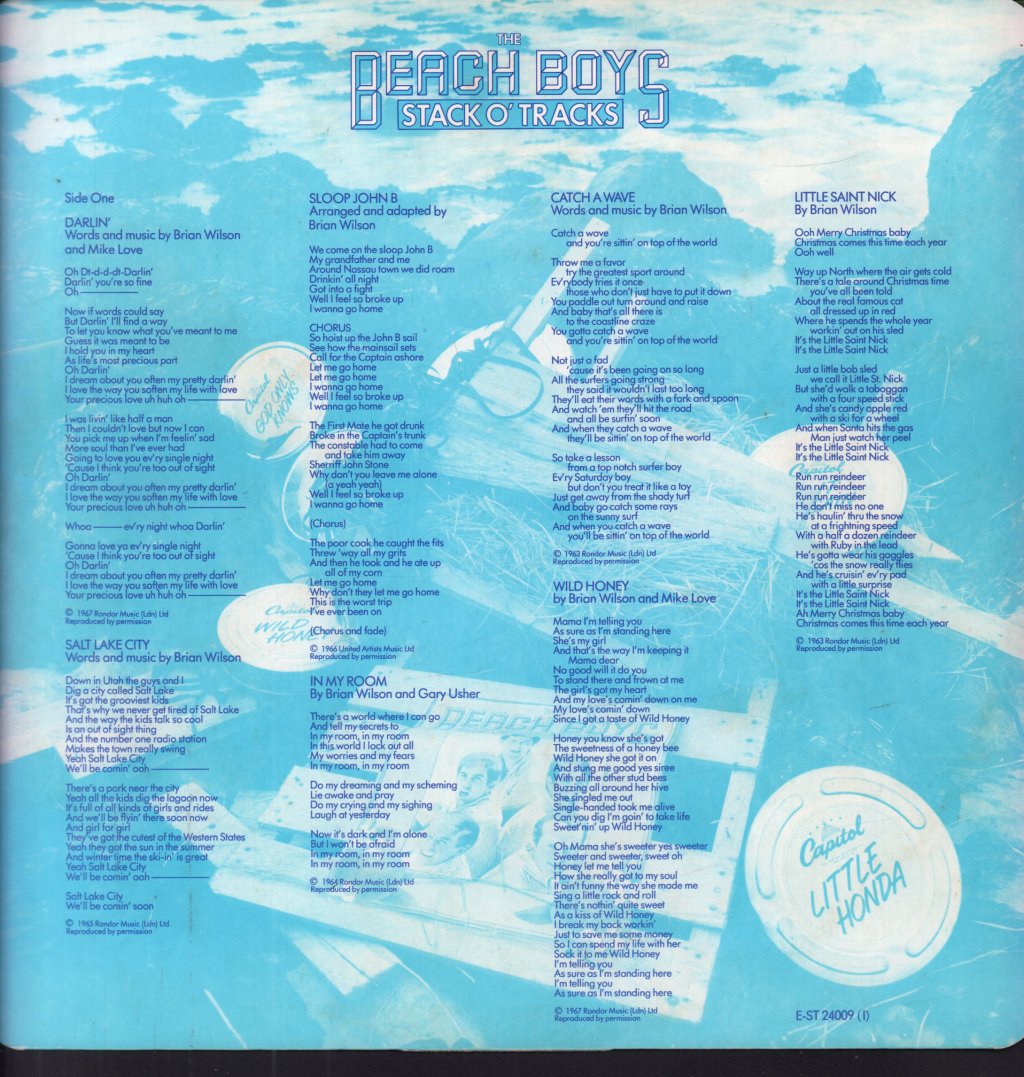 Beach Boys - Stack O' Tracks - Lp
