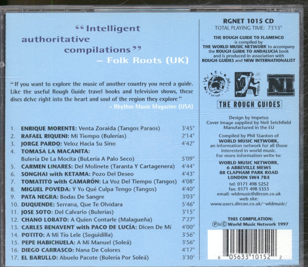 Various Artists - Rough Guide To Flamenco - Cd
