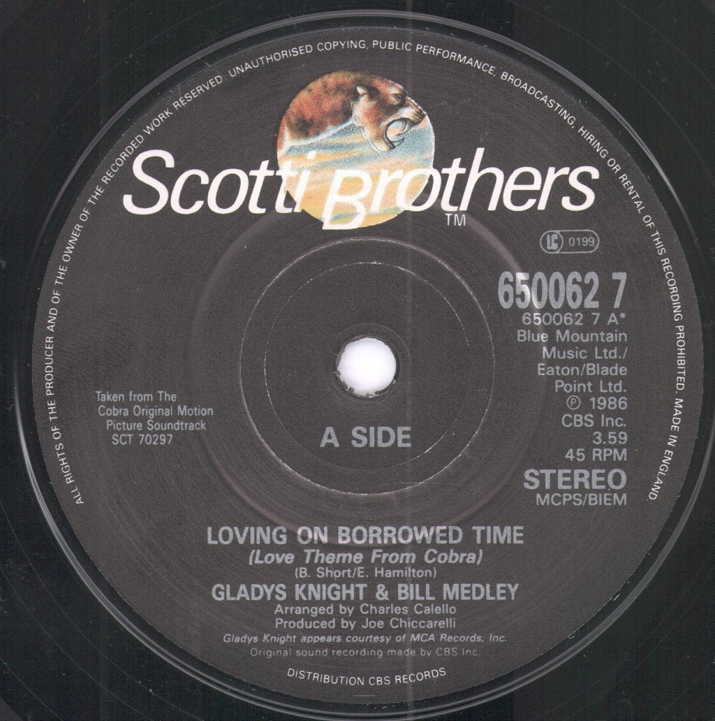 Gladys Knight And Bill Medley - Loving On Borrowed Time - 7 Inch
