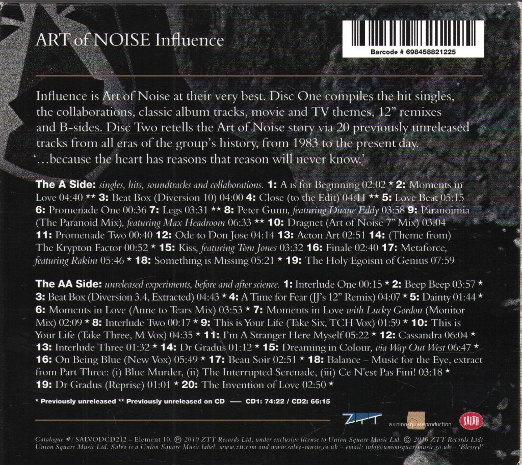 Art Of Noise - Influence (Hits, Singles, Moments, Treasures…) - Cd
