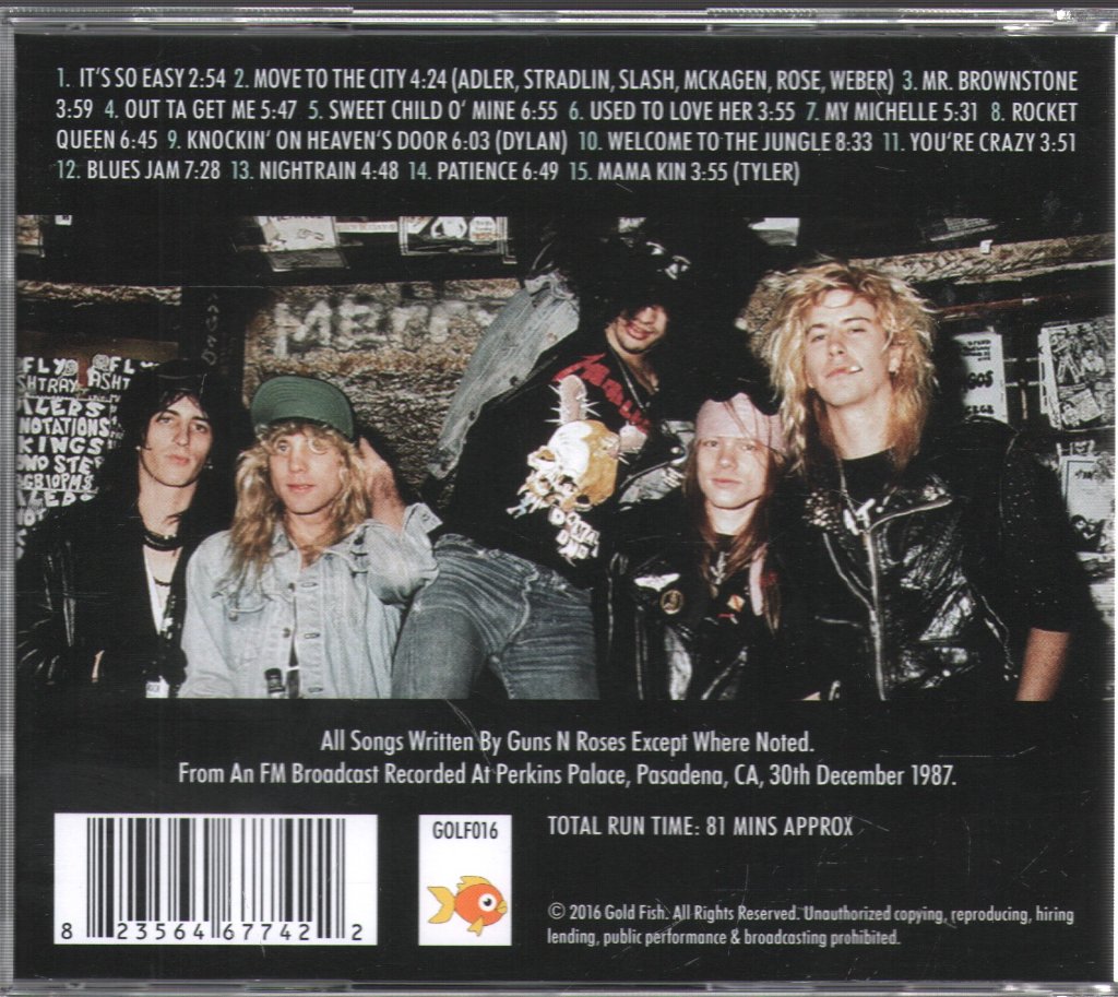 Guns N' Roses - Perkins Palace 1987 - Cd