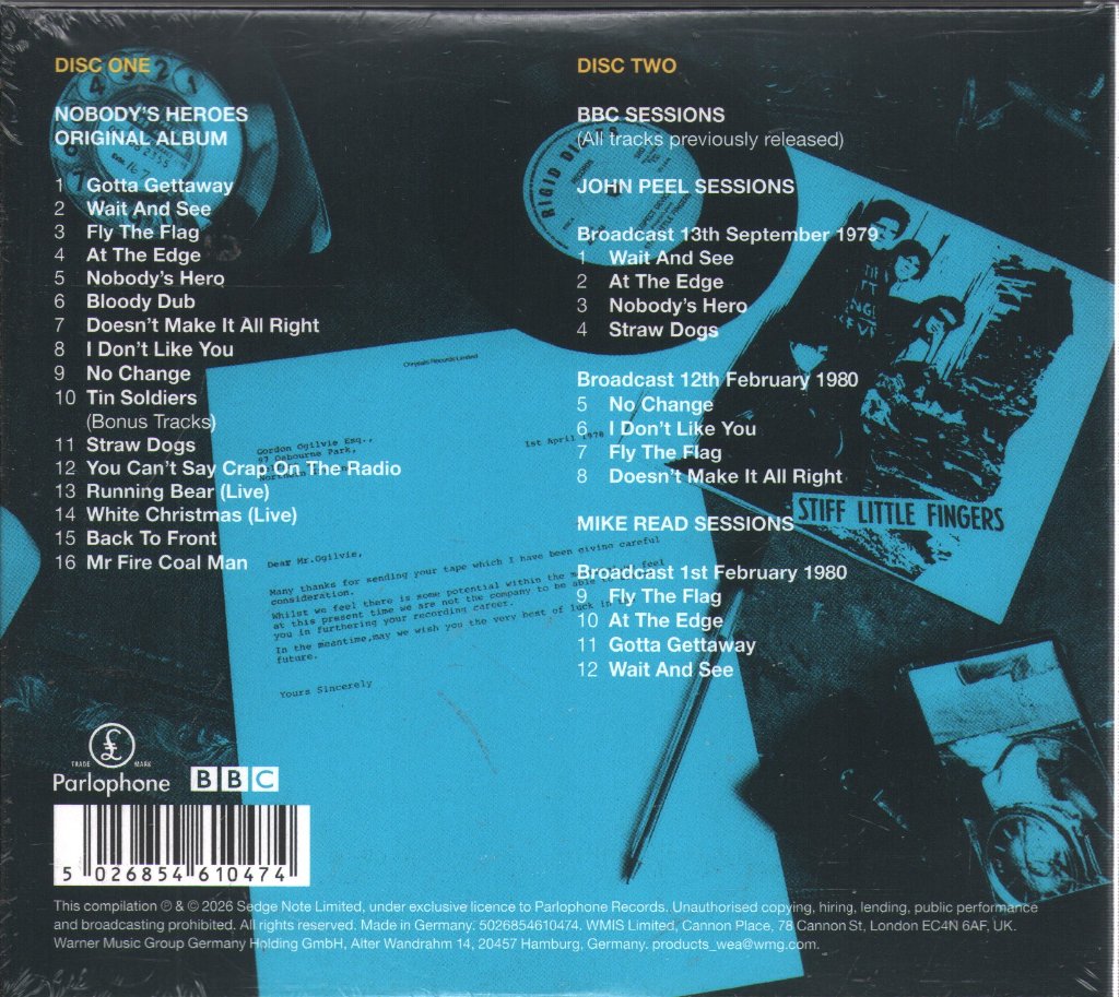 Stiff Little Fingers - Nobody's Heroes - Double Cd