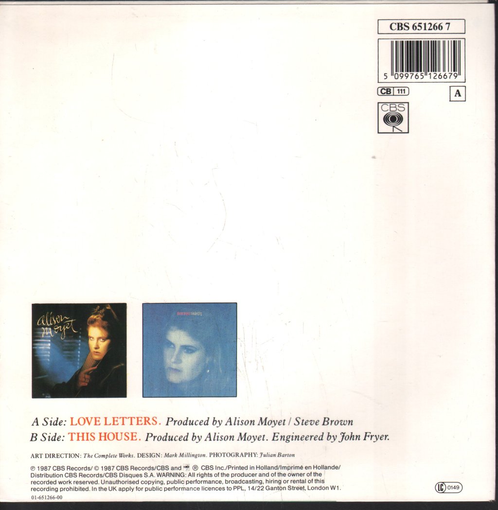 Alison Moyet - Love Letters - 7 Inch