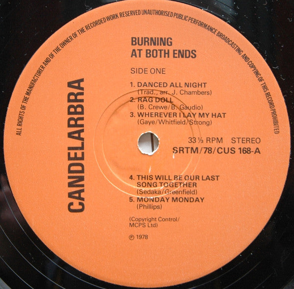 Candelarbra - Burning At Both Ends - Lp