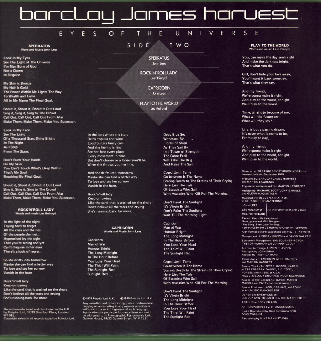 Barclay James Harvest - Eyes Of The Universe - Lp