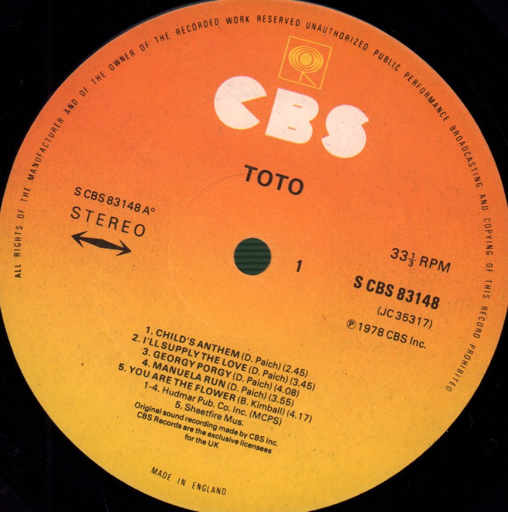 Toto - Toto - Lp