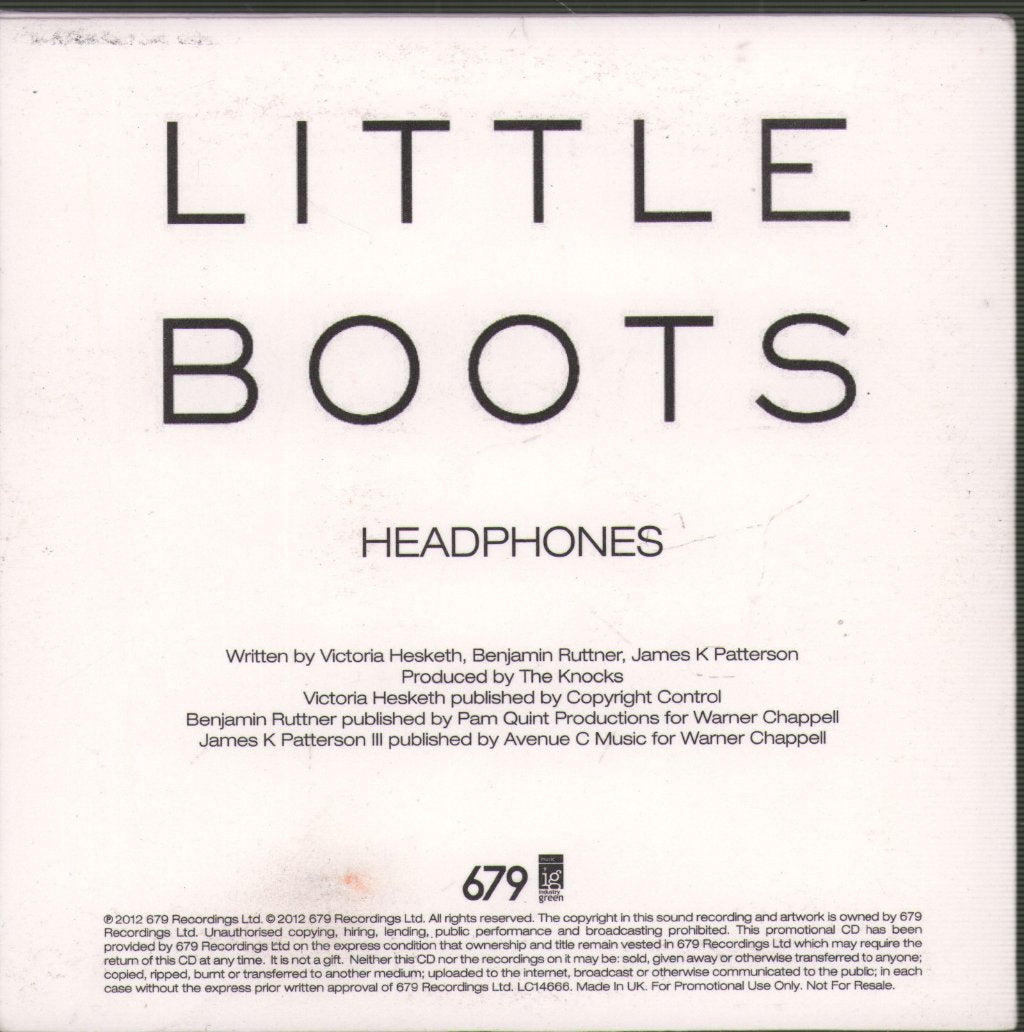 Little Boots - Headphones - Cdr