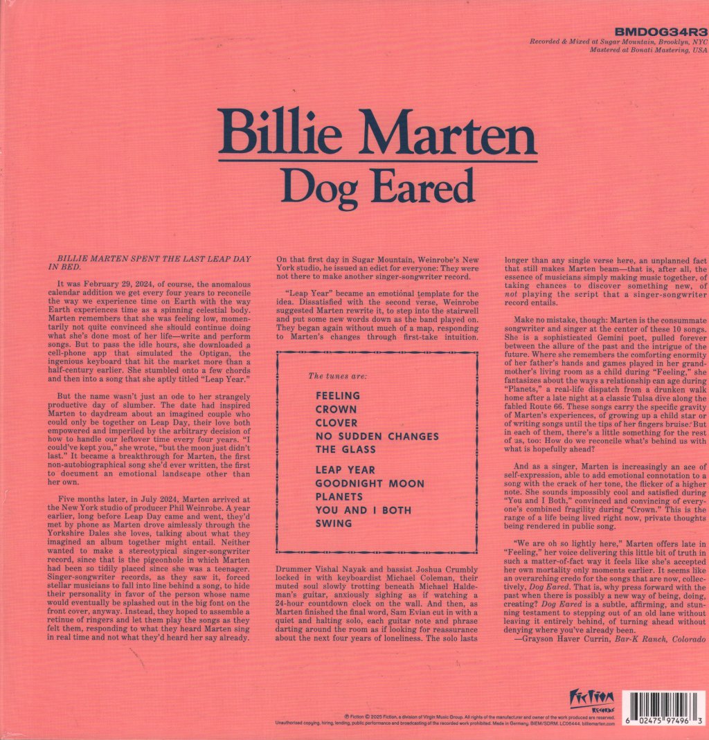 Billie Marten - Dog Eared - Lp – Vinyl Tap