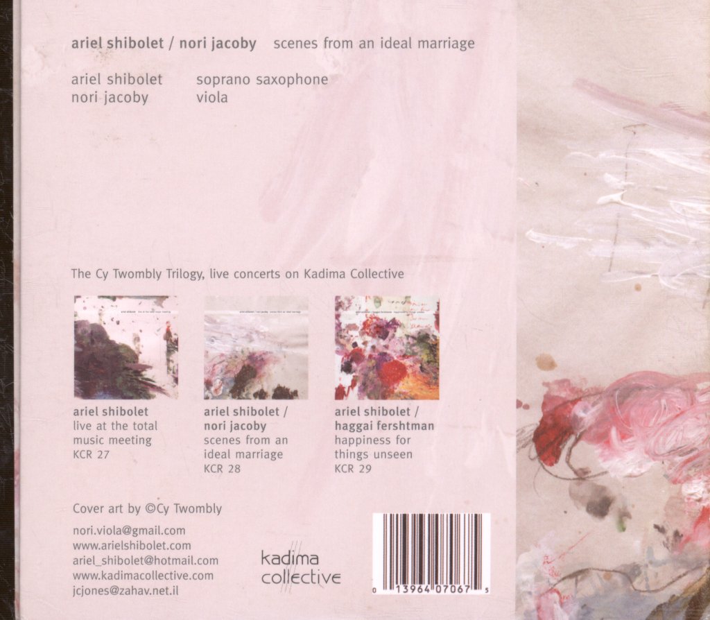 Ariel Shibolet / Nori Jacoby - Scenes From An Ideal Marriage - Cd