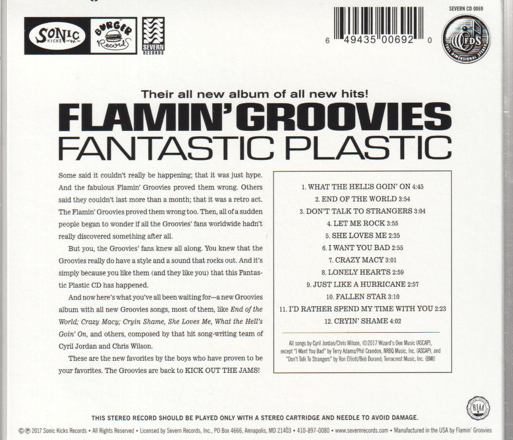 Flamin' Groovies - Fantastic Plastic - Cd