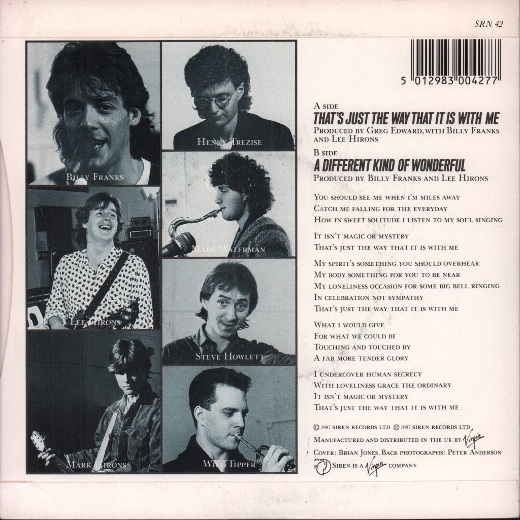 Faith Brothers - That's Just The Way That It Is With Me - 7 Inch
