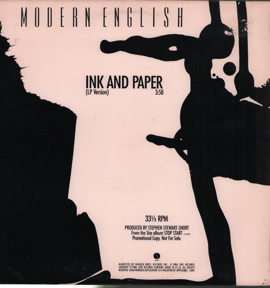 Modern English - Ink And Paper - 12 Inch