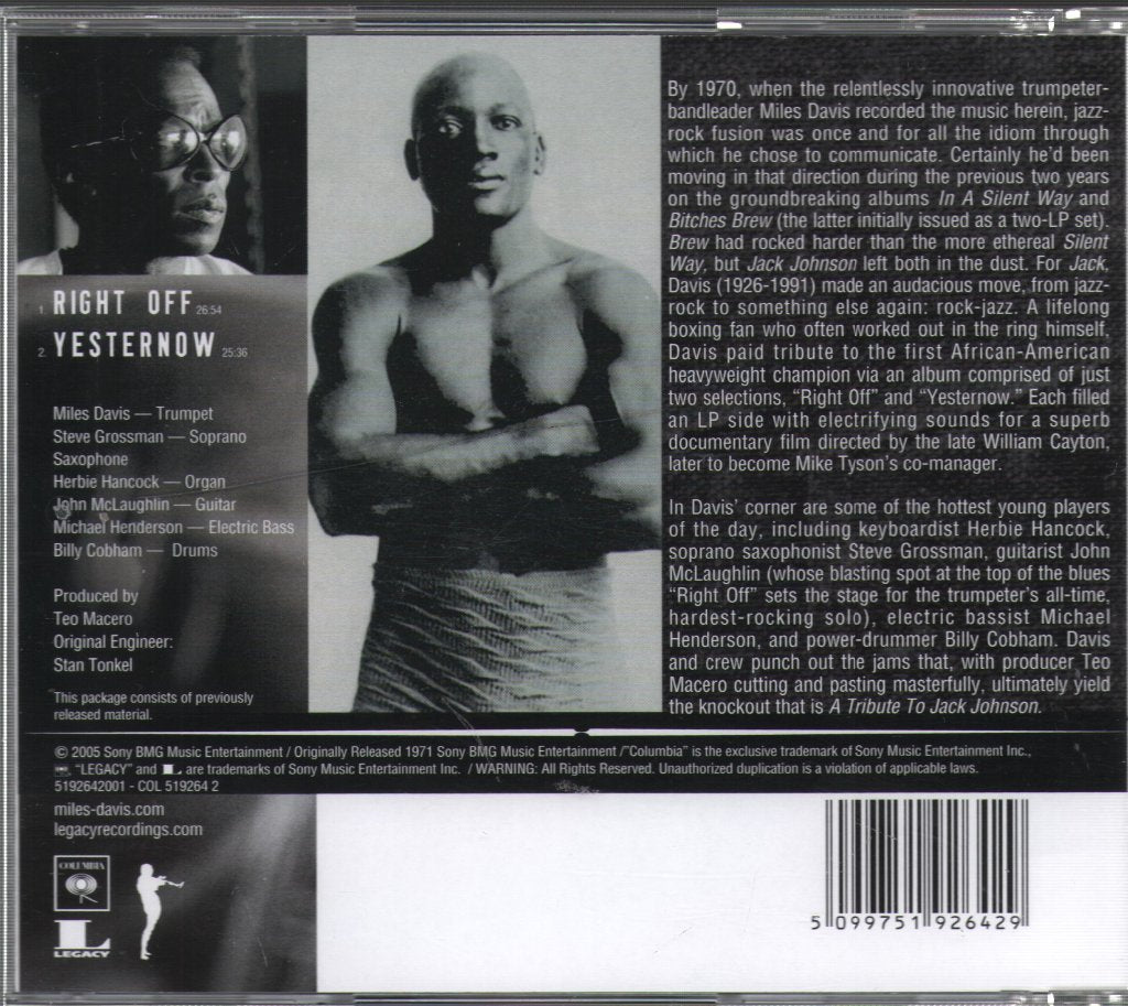 Miles Davis - A Tribute To Jack Johnson - Cd