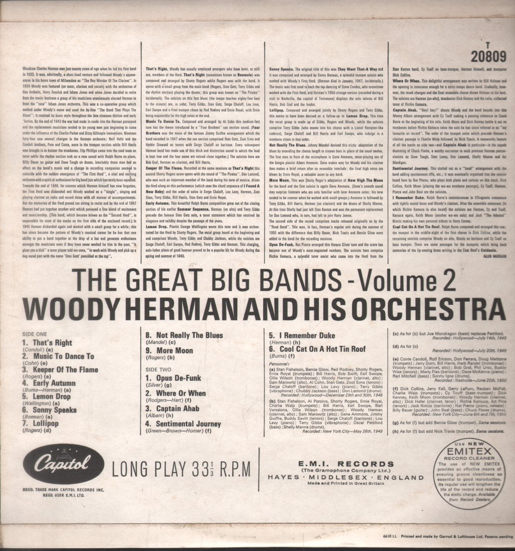 Woody Herman And His Orchestra - Great Big Bands Vol 2 - Lp