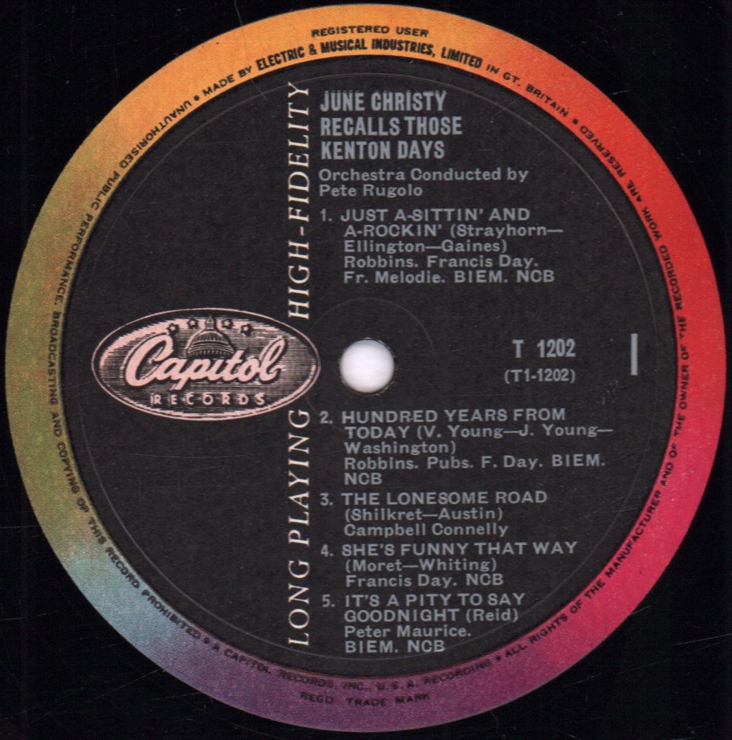 June Christy - Christy Recalls Those Kenton Days - Lp