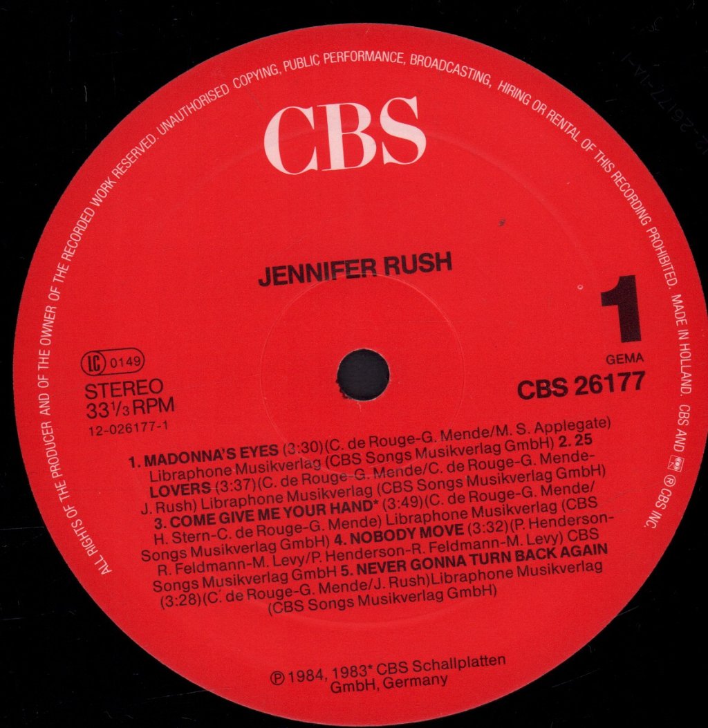 Jennifer Rush - Jennifer Rush - Lp