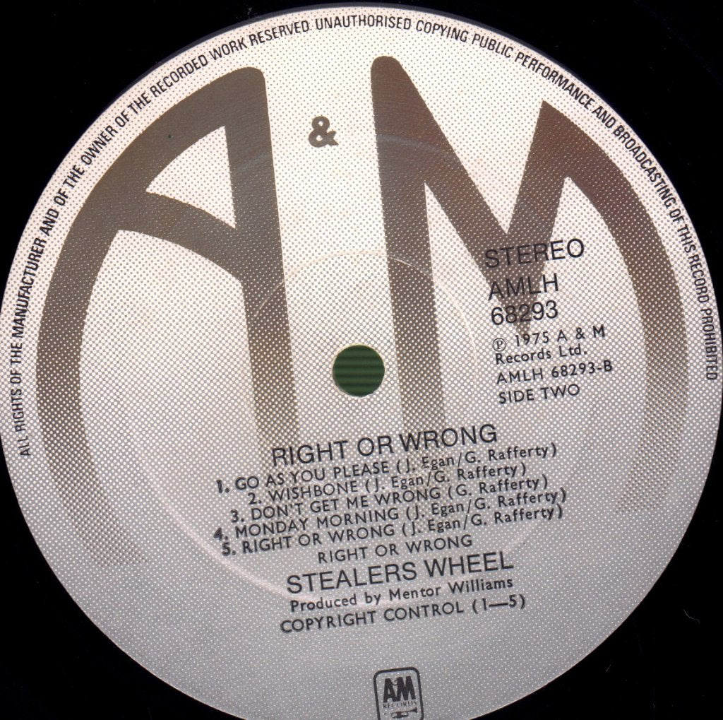 Stealers Wheel - Right Or Wrong - Lp