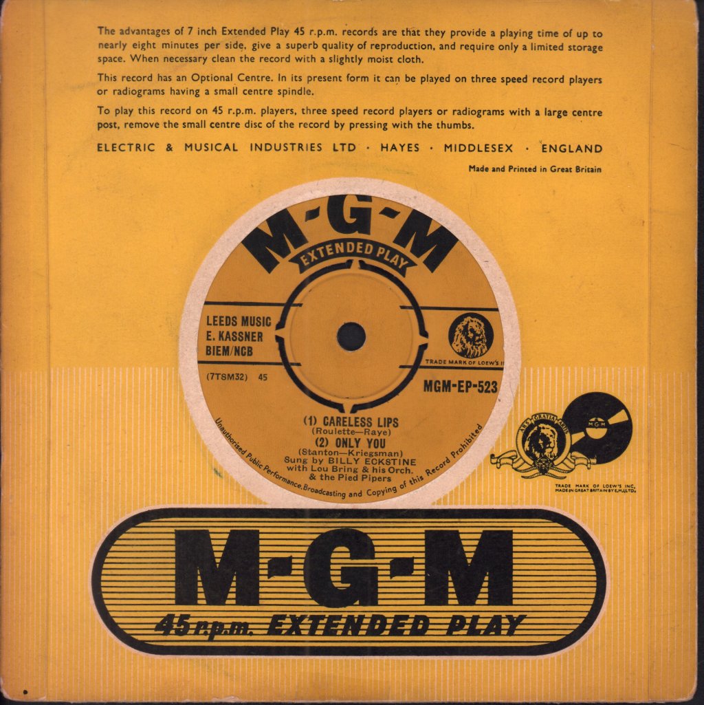 Billy Eckstine - Send My Baby Back To Me - 7 Inch
