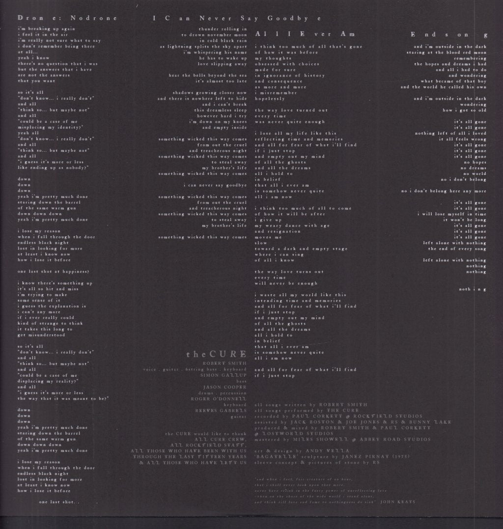Cure - Songs Of A Lost World - Lp