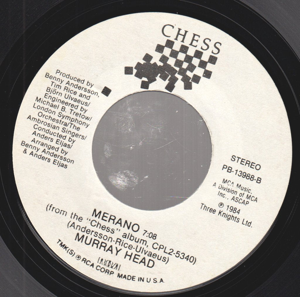 Murray Head - One Night In Bangkok - 7 Inch