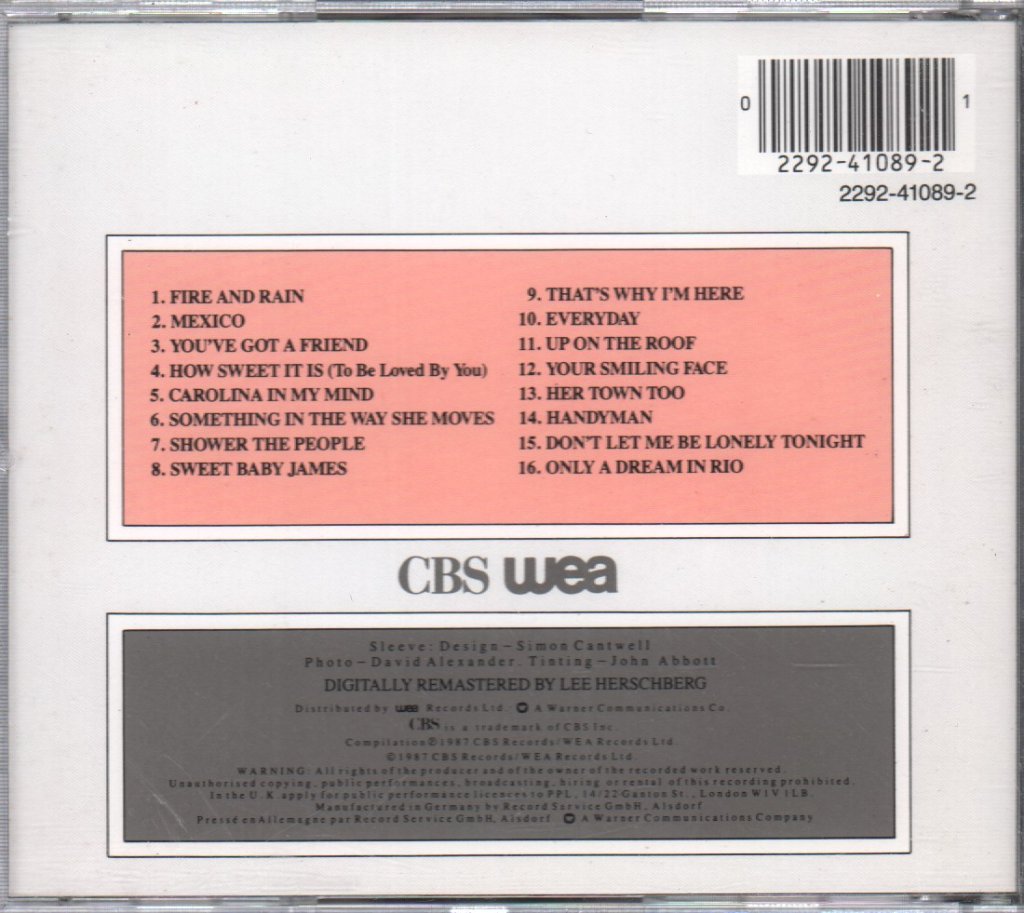 James Taylor - Classic Songs - Cd