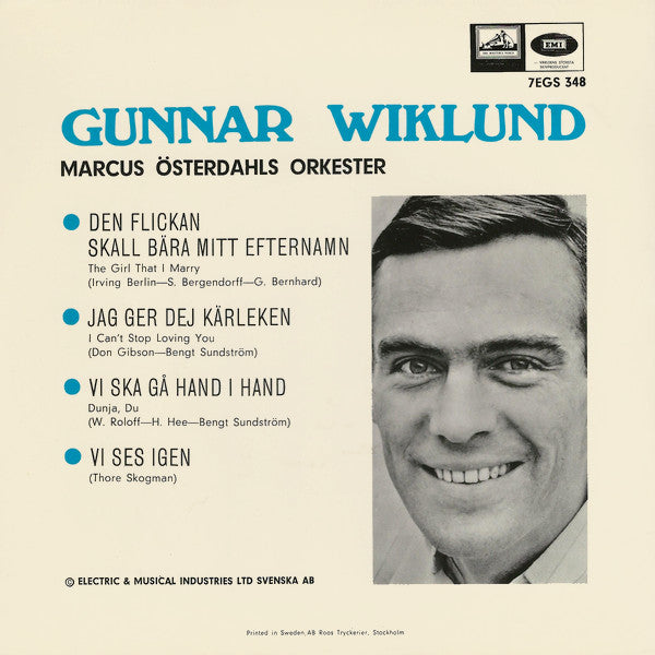 Gunnar Wiklund - Den Flickan Skall Bara Mitt Efternamn - 7 Inch