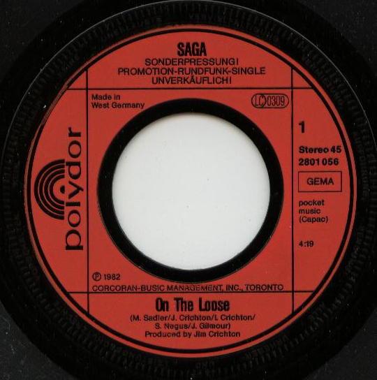 Saga - On The Loose (Live) - 7 Inch