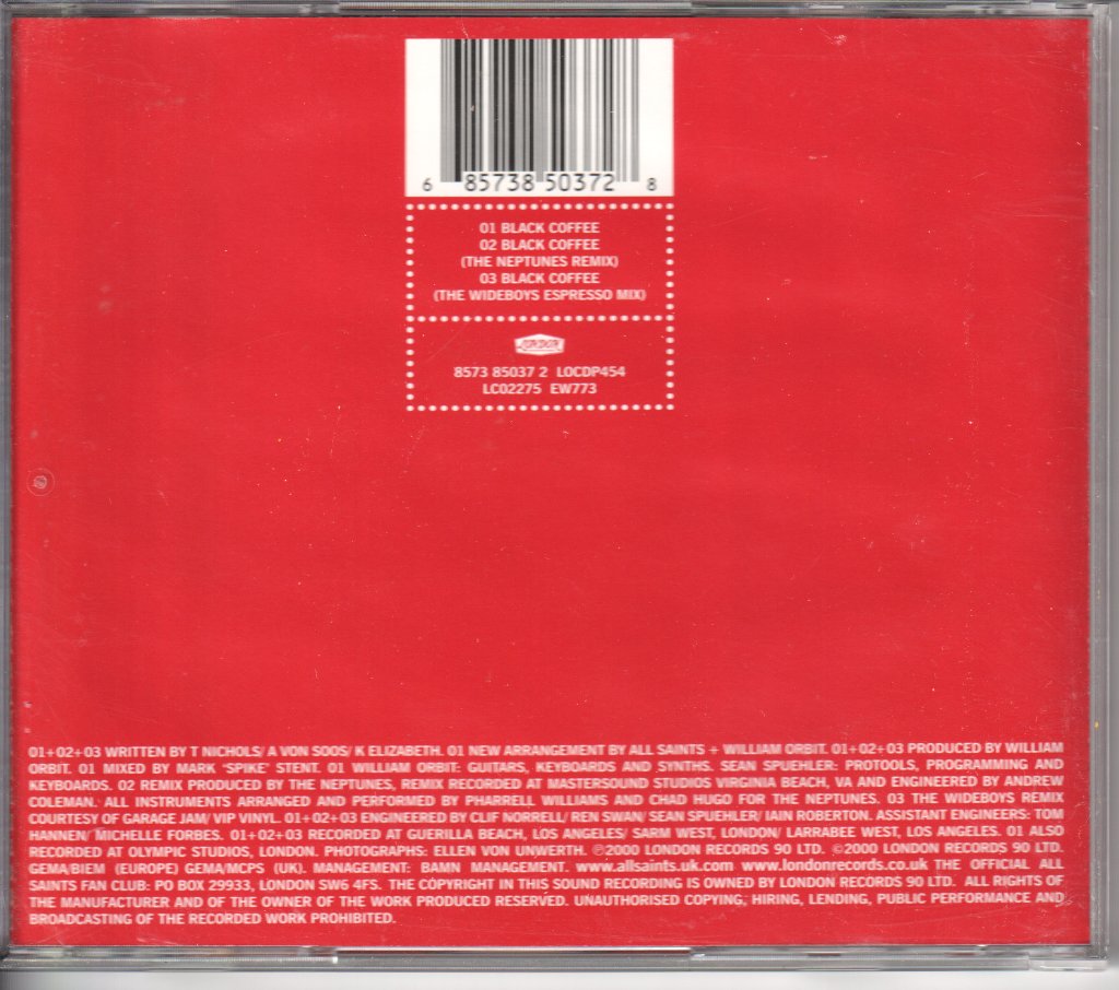 All Saints - Black Coffee - Cd