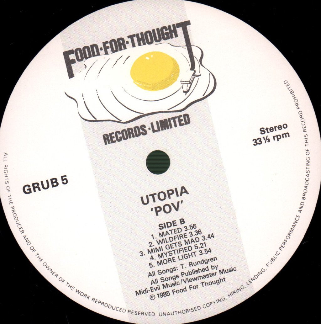 Utopia (Todd Rundgren) - POV - Lp