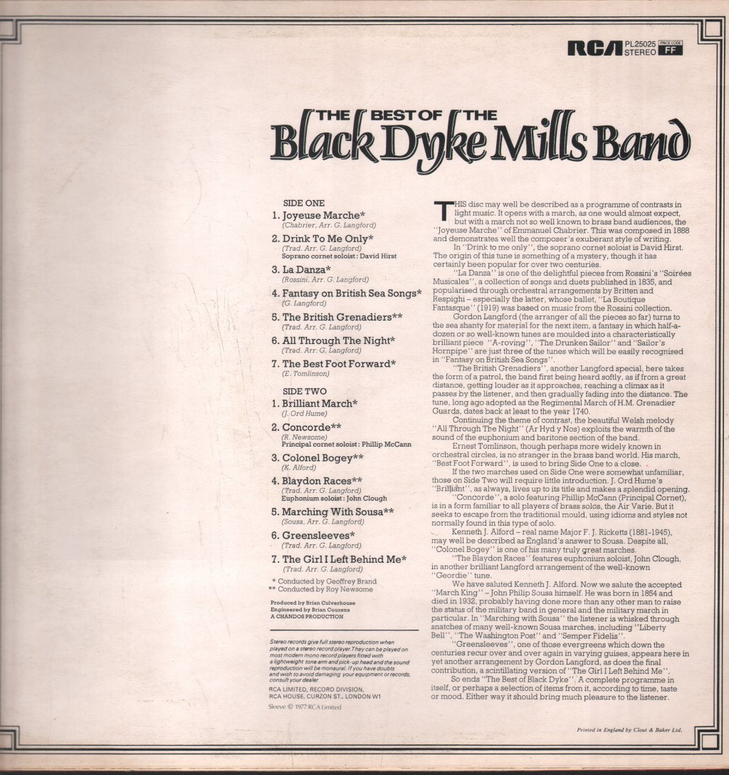 Black Dyke Mills Band - Best Of - Lp