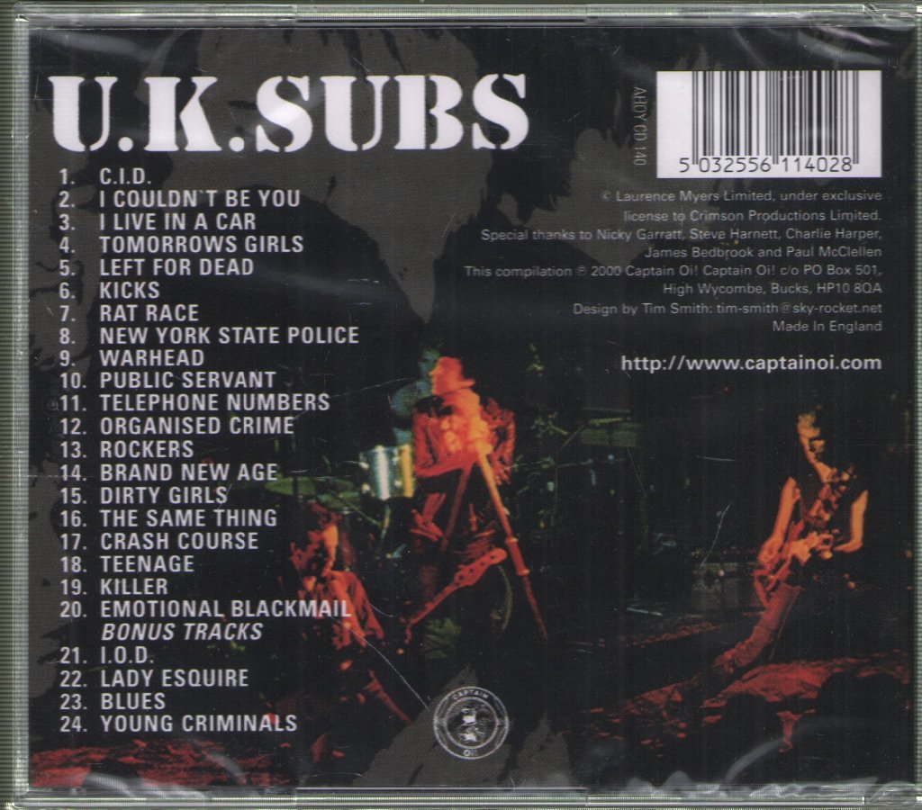 UK Subs - Crash Course - Live - Cd