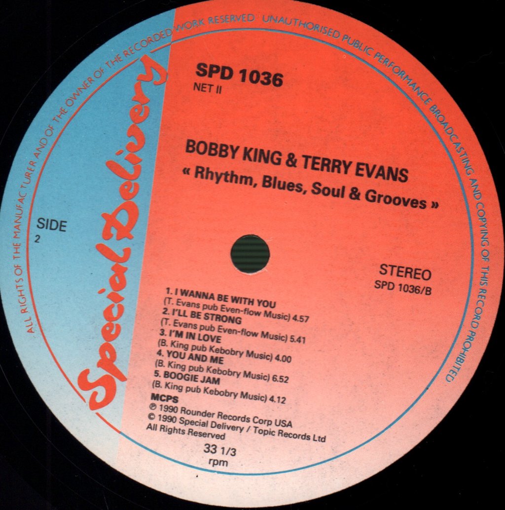 Bobby King And Terry Evans - Rhythm Blues Soul and Grooves - Lp