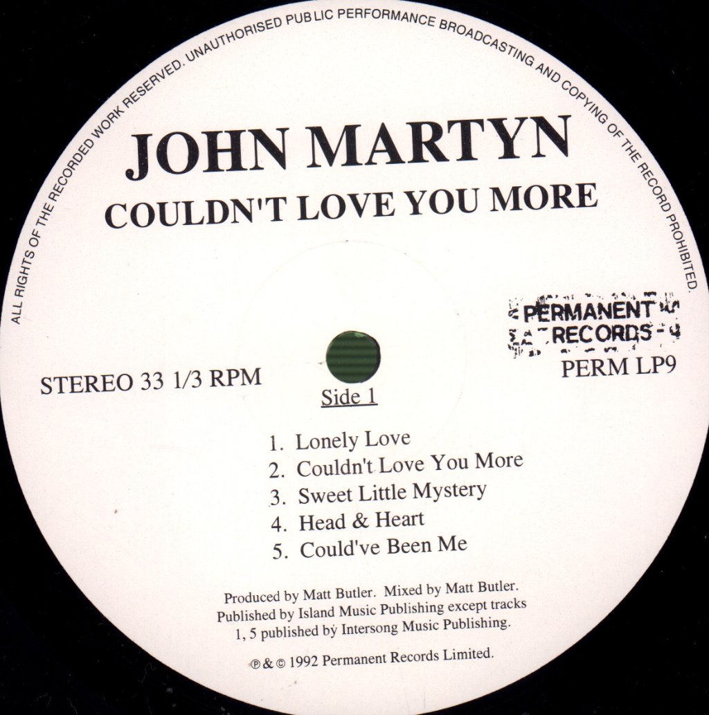 John Martyn - Couldn't Love You More - Lp
