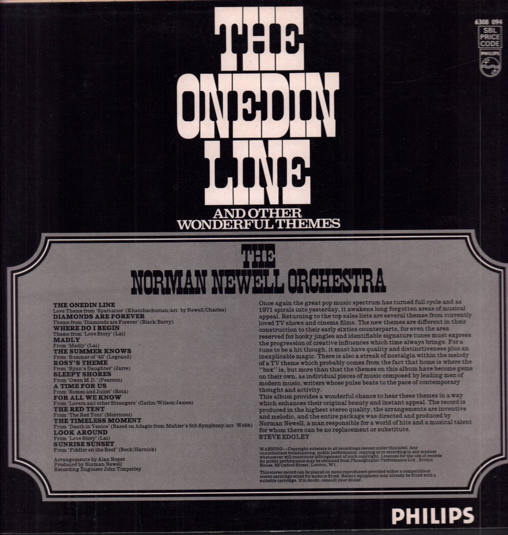 Norman Newell Orchestra - Onedin Line And Other Wonderful Themes - Lp