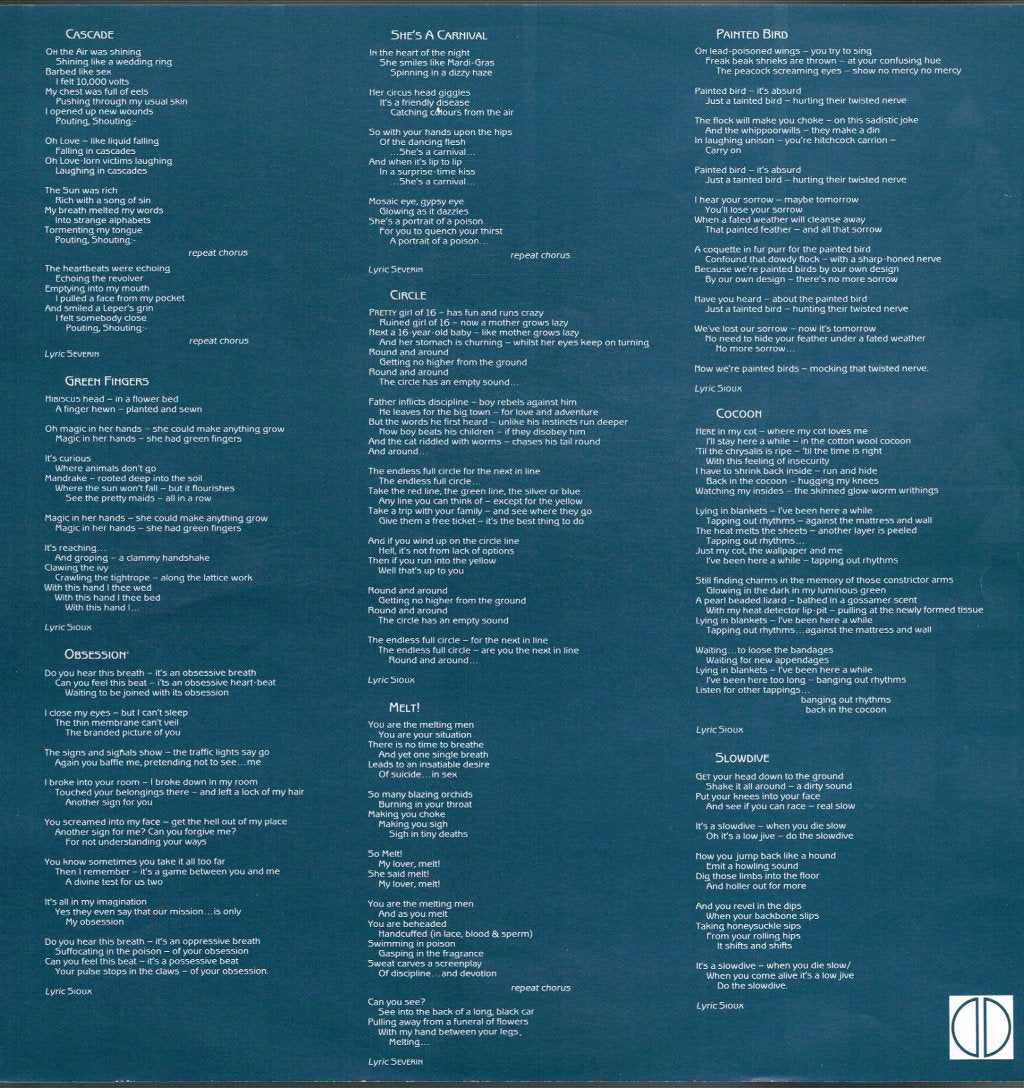 Siouxsie & The Banshees - A Kiss In The Dreamhouse - Lp