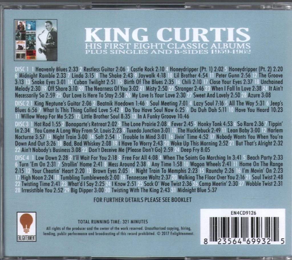 King Curtis - His First Eight Classic Albums Plus Singles And B-sides 1959-1962 - Cd Set