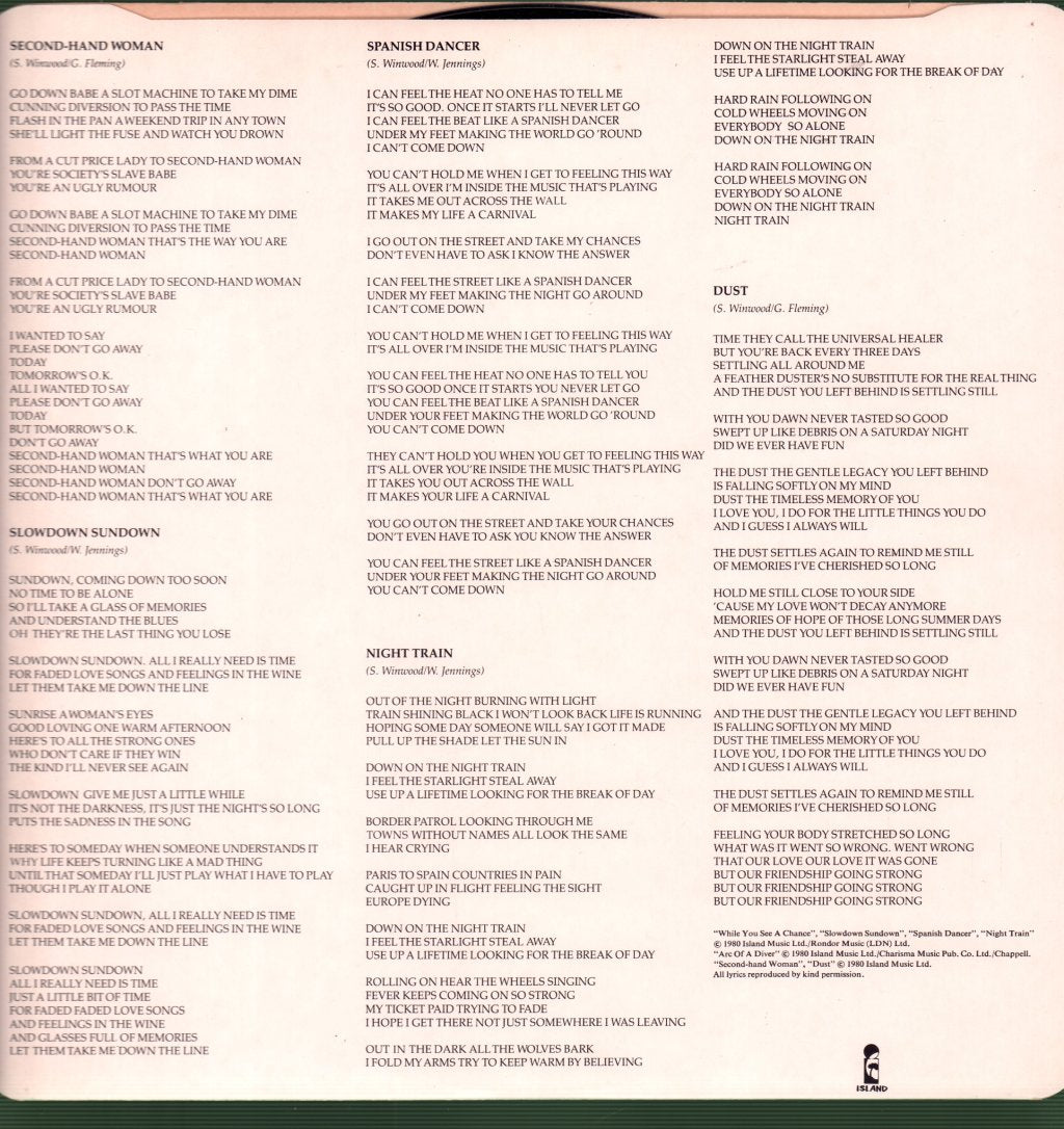 Steve Winwood - Arc Of A Diver - Lp