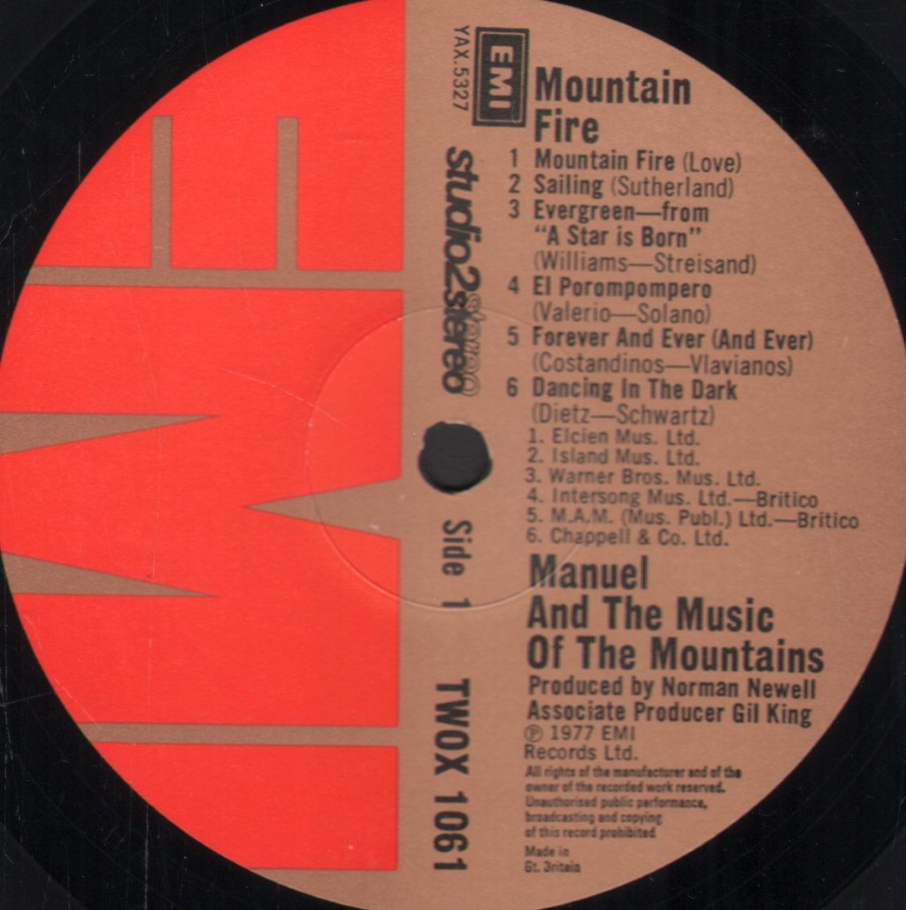 Manuel And The Music Of The Mountains - Mountain Fire - Lp